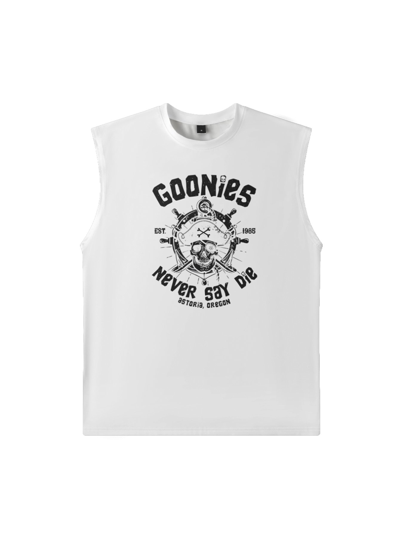Mens Crewneck Tank Tops Pirate Beach Sleeveless Shirt