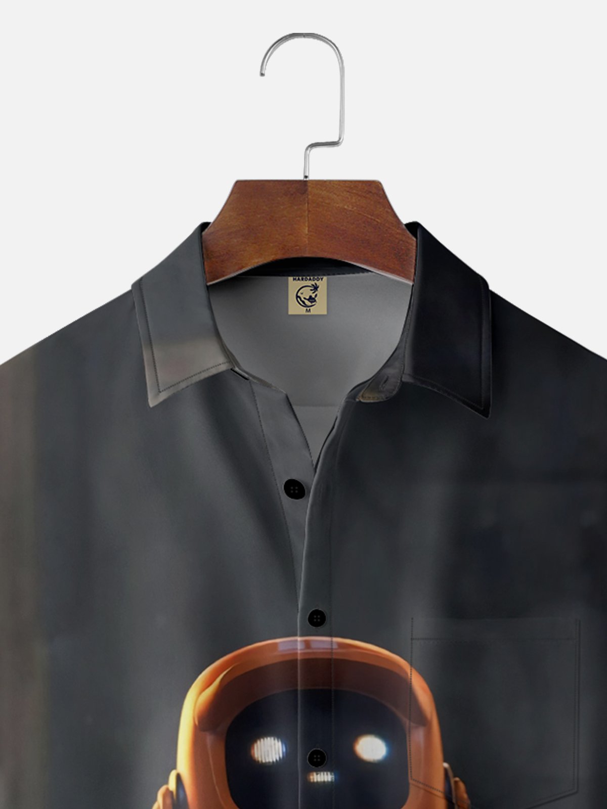 Moisture-wicking Love Death Robot Chest Pocket Casual Shirt