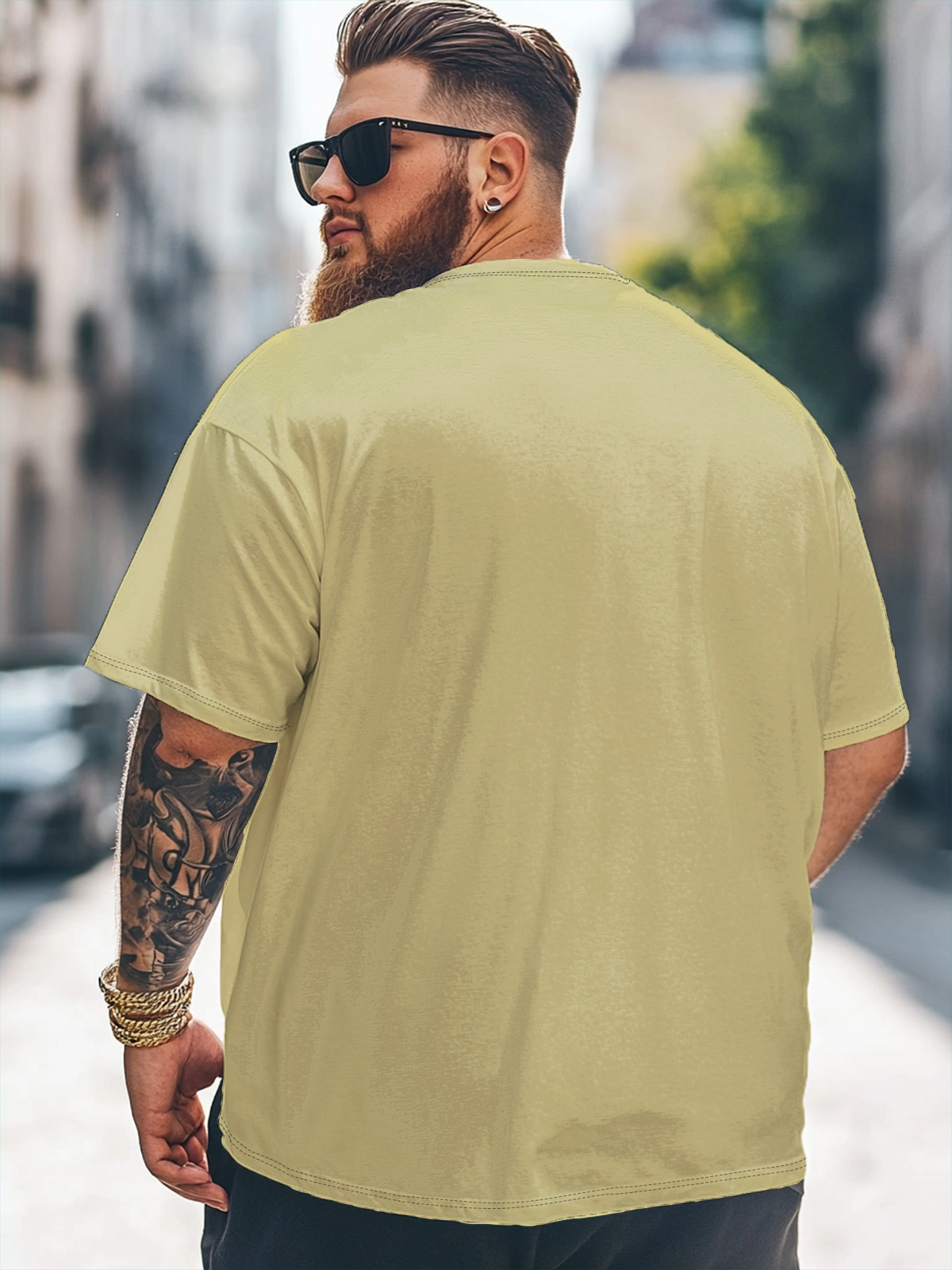 Big Size Men's  Religious Jesus Art Loose Fit T-shirt