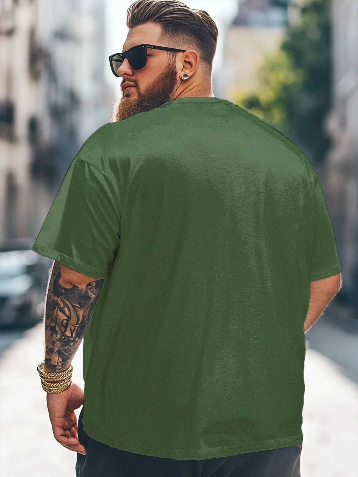 Big Size Men's American Flag Independence Day Loose Fit T-shirt