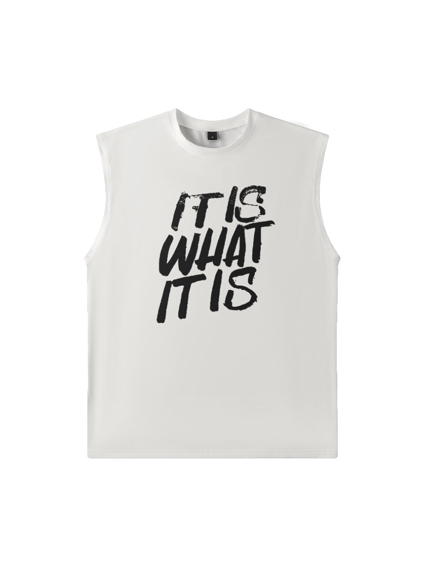 Mens Crewneck Tank Tops It Is What It Is Beach Sleeveless Shirt