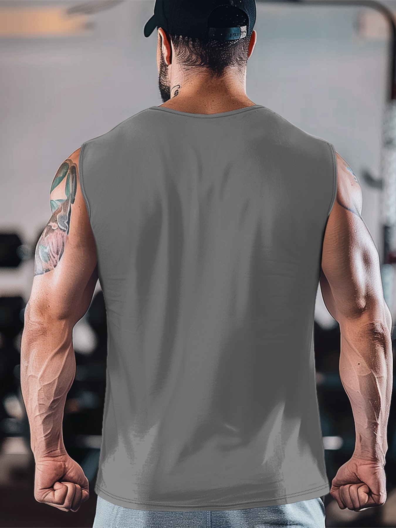 Mens Crewneck Tank Tops Rock Music Skull Beach Sleeveless Shirt