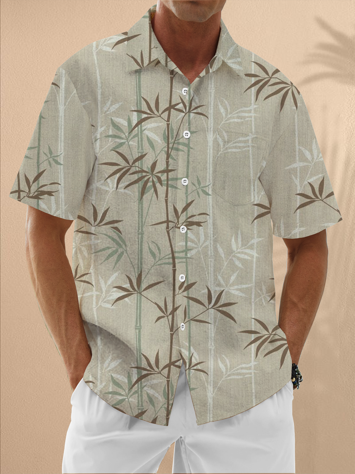 Moisture Wicking Bamboo Chest Pocket Hawaiian Shirt