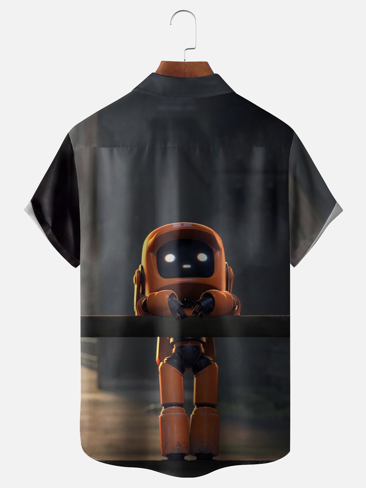 Moisture-wicking Love Death Robot Chest Pocket Casual Shirt