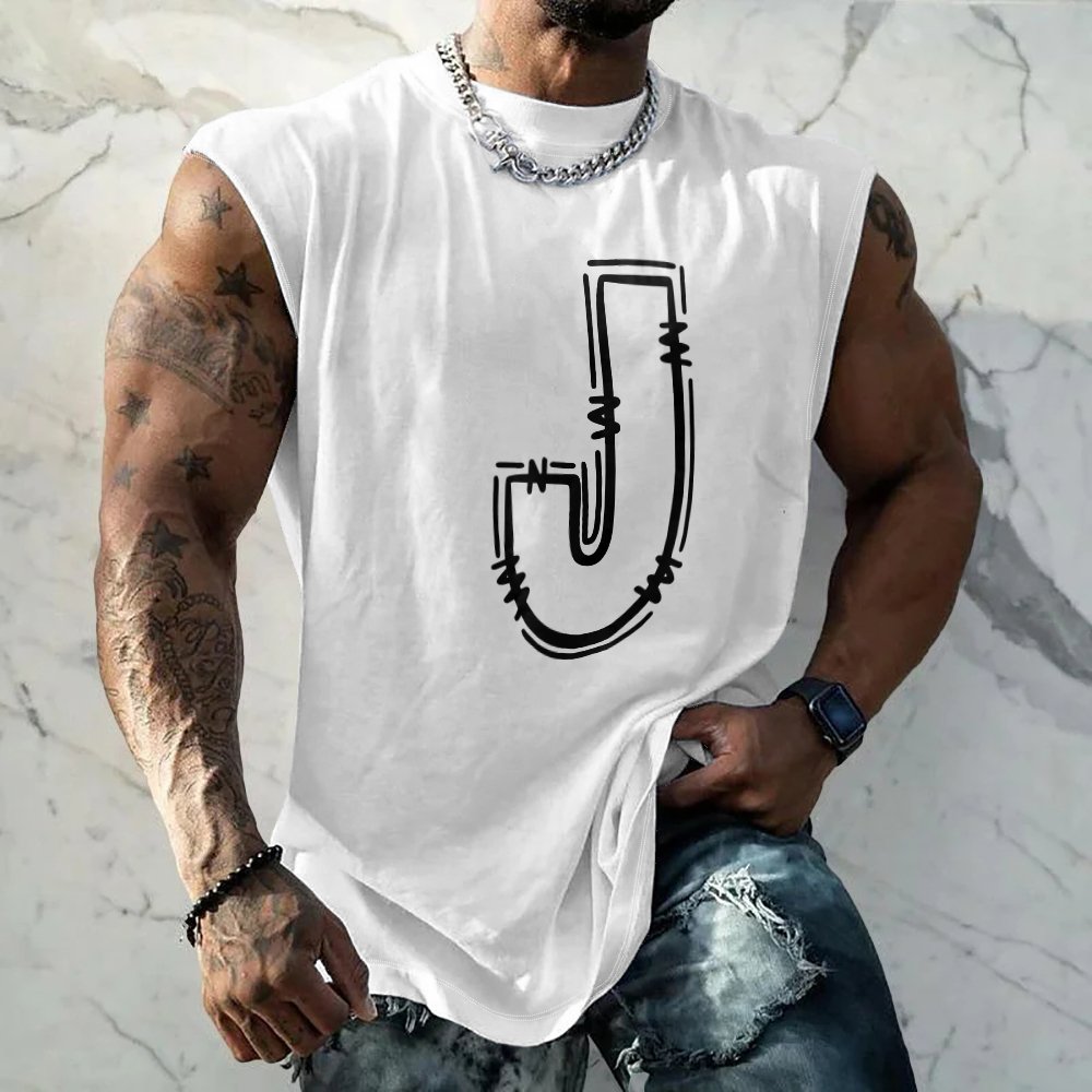 Mens Crewneck Tank Tops J For Jesus Beach Sleeveless Shirt