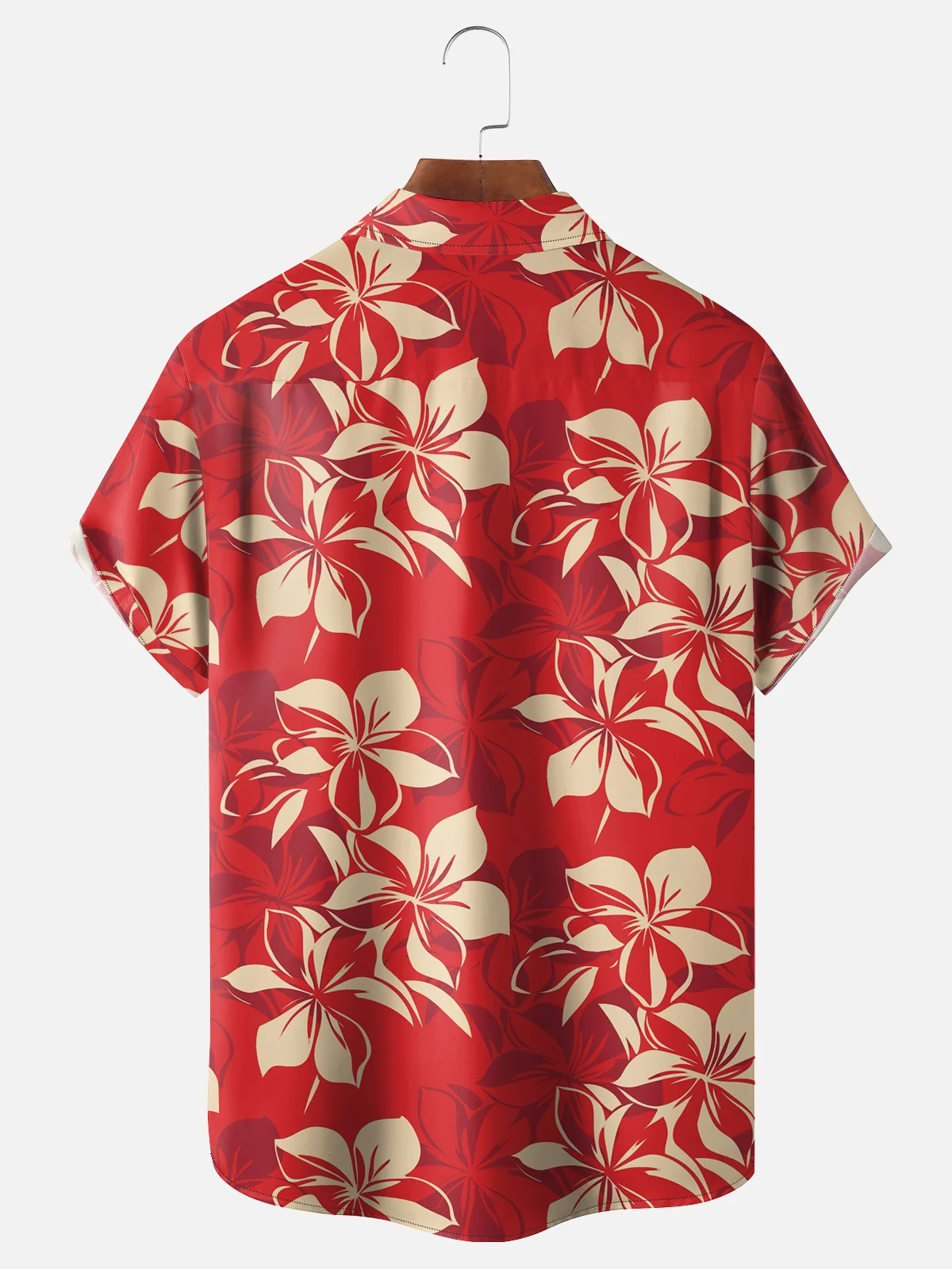 Moisture-wicking Floral Chest Pocket Hawaiian Shirt