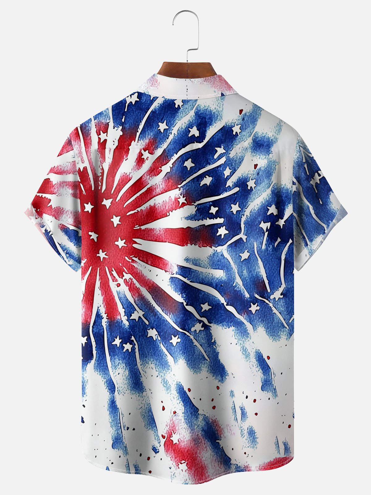 Moisture-wicking Independence Day Chest Pocket Casual Shirt