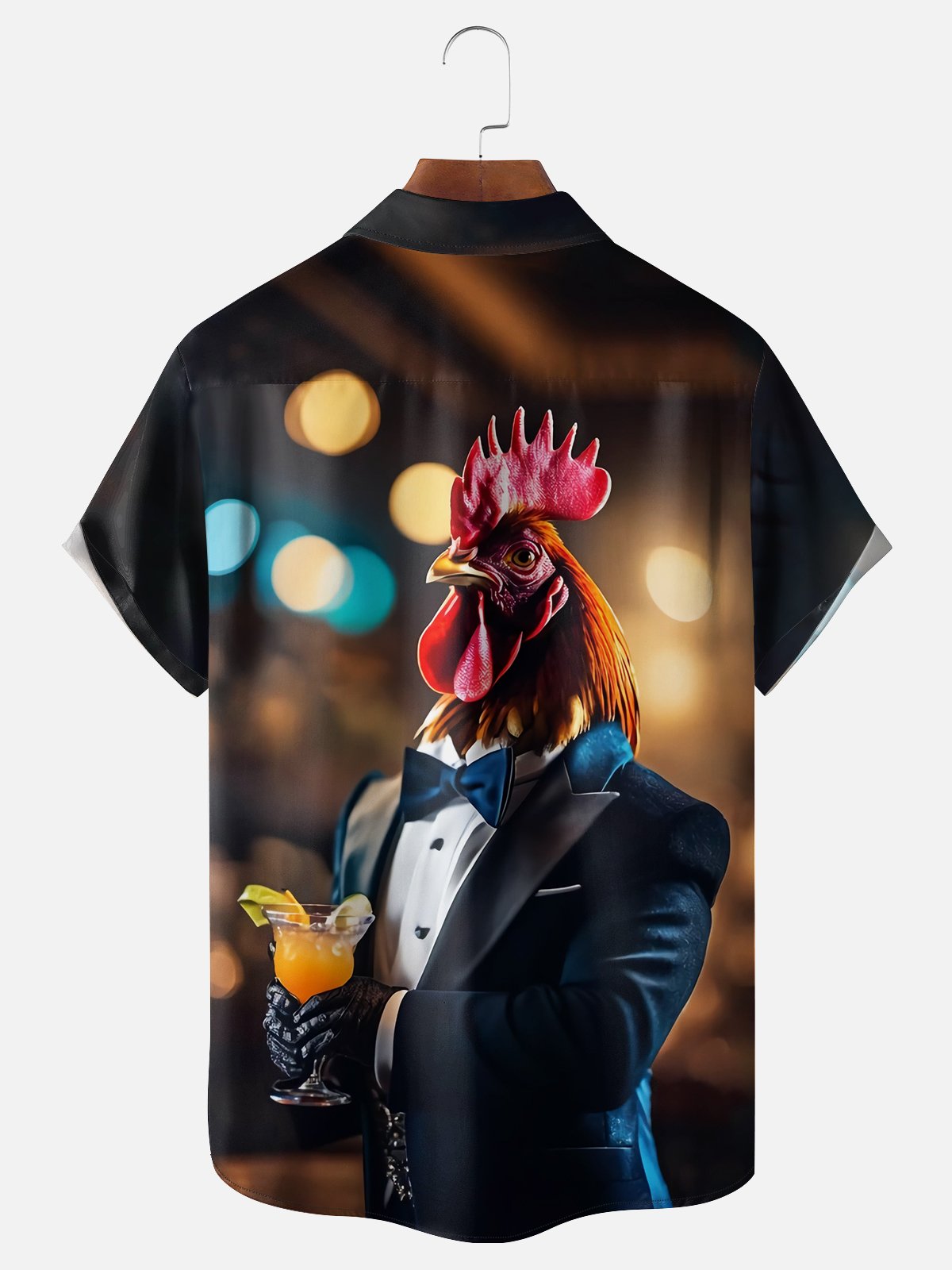 Moisture Wicking Suit Chicken Chest Pocket Hawaiian Shirt