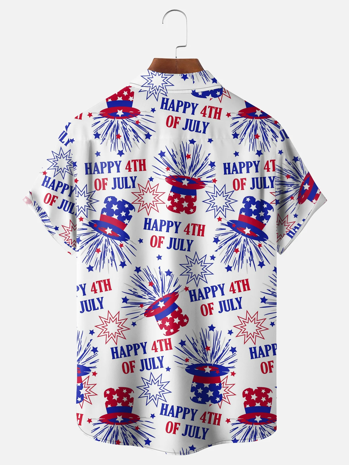 Moisture-wicking Independence Day Chest Pocket Casual Shirt