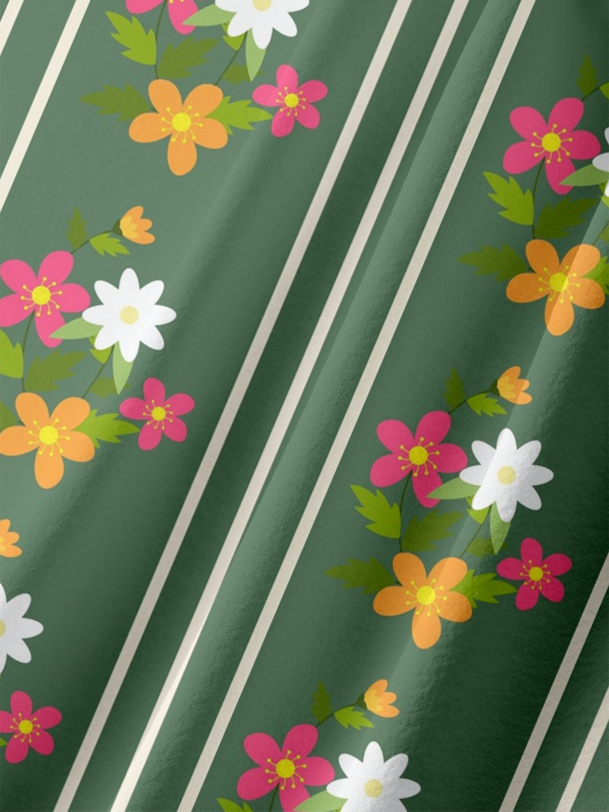 Moisture-wicking Floral Chest Pocket Hawaiian Shirt