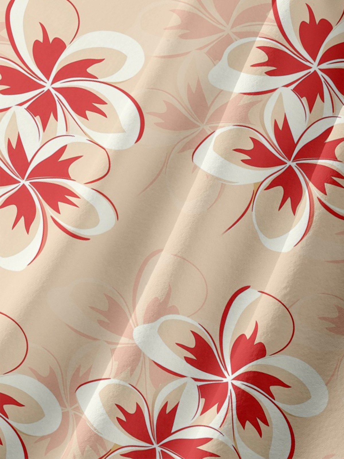 Moisture-wicking Floral Chest Pocket Hawaiian Shirt