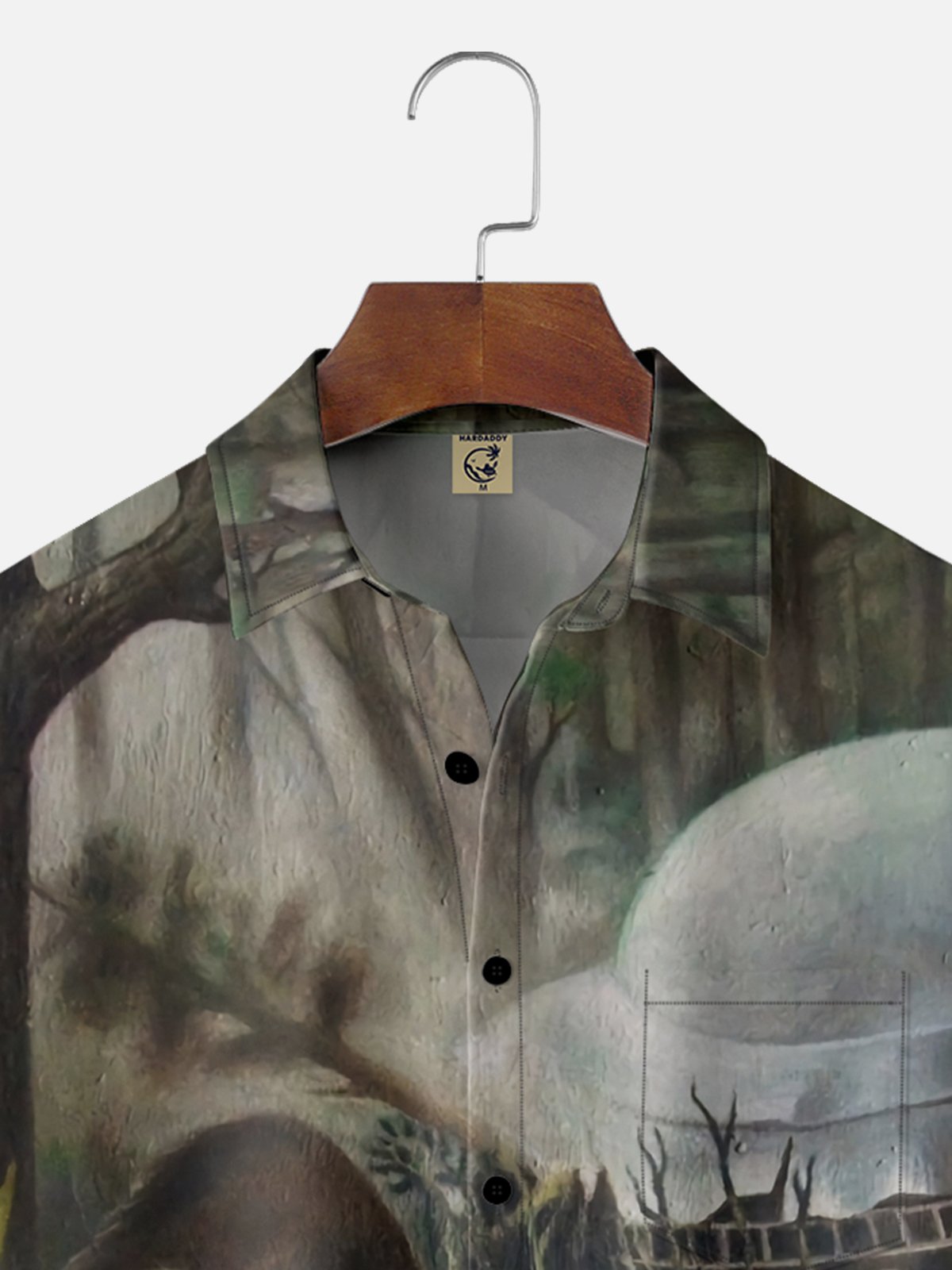 Moisture Wicking Alien Orangutan Chest Pocket Hawaiian Shirt