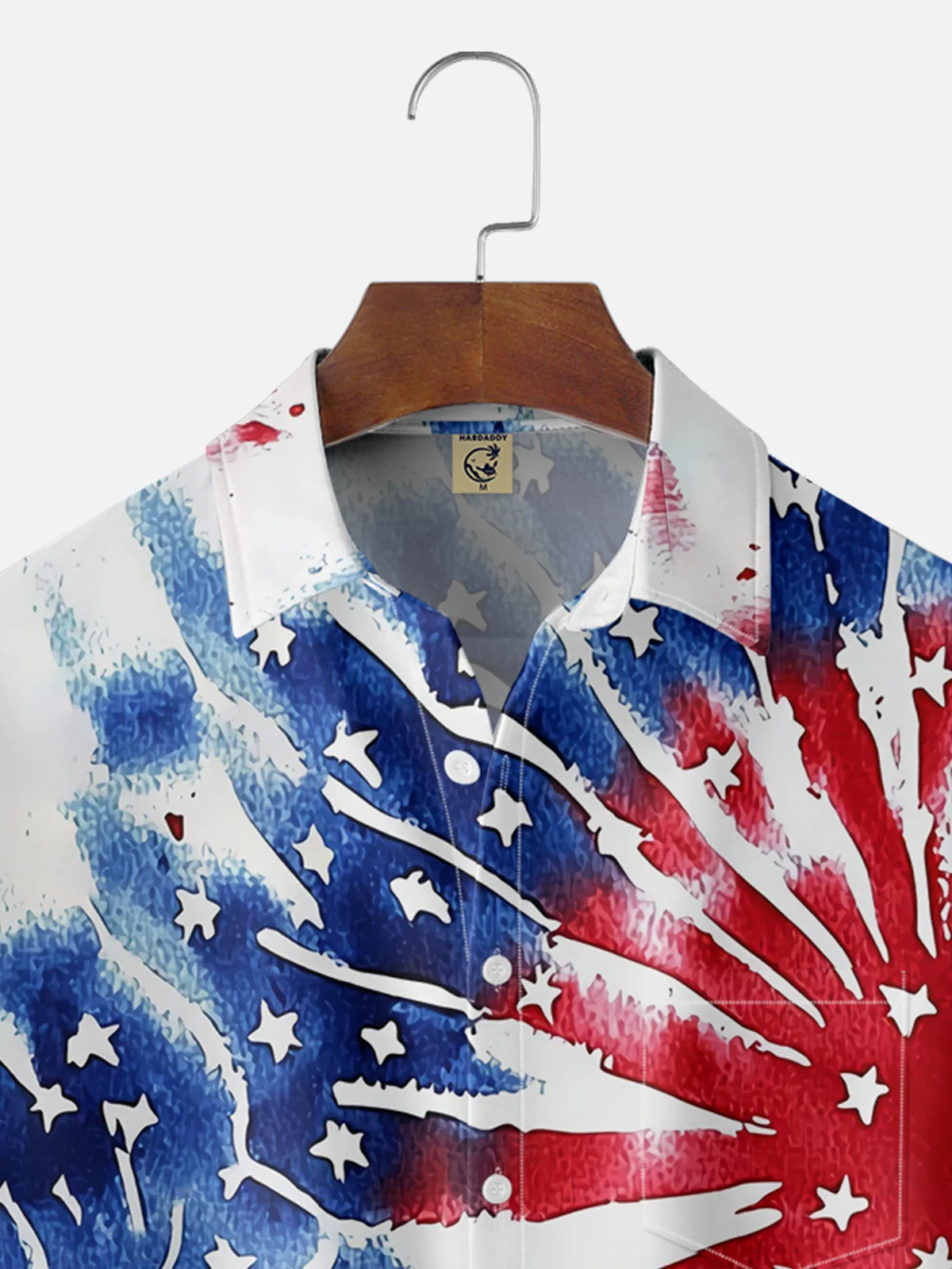Moisture-wicking Independence Day Chest Pocket Casual Shirt