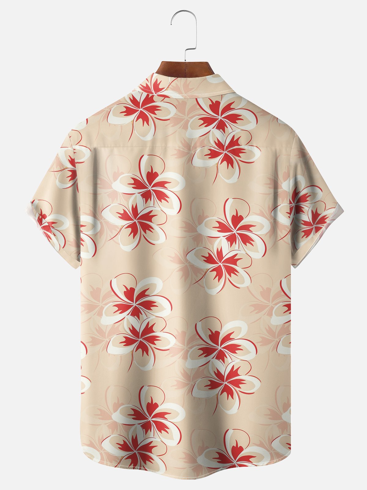 Moisture-wicking Floral Chest Pocket Hawaiian Shirt