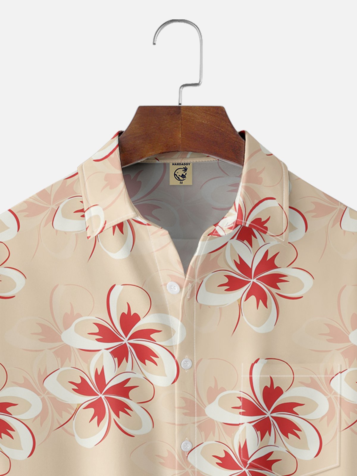 Moisture-wicking Floral Chest Pocket Hawaiian Shirt