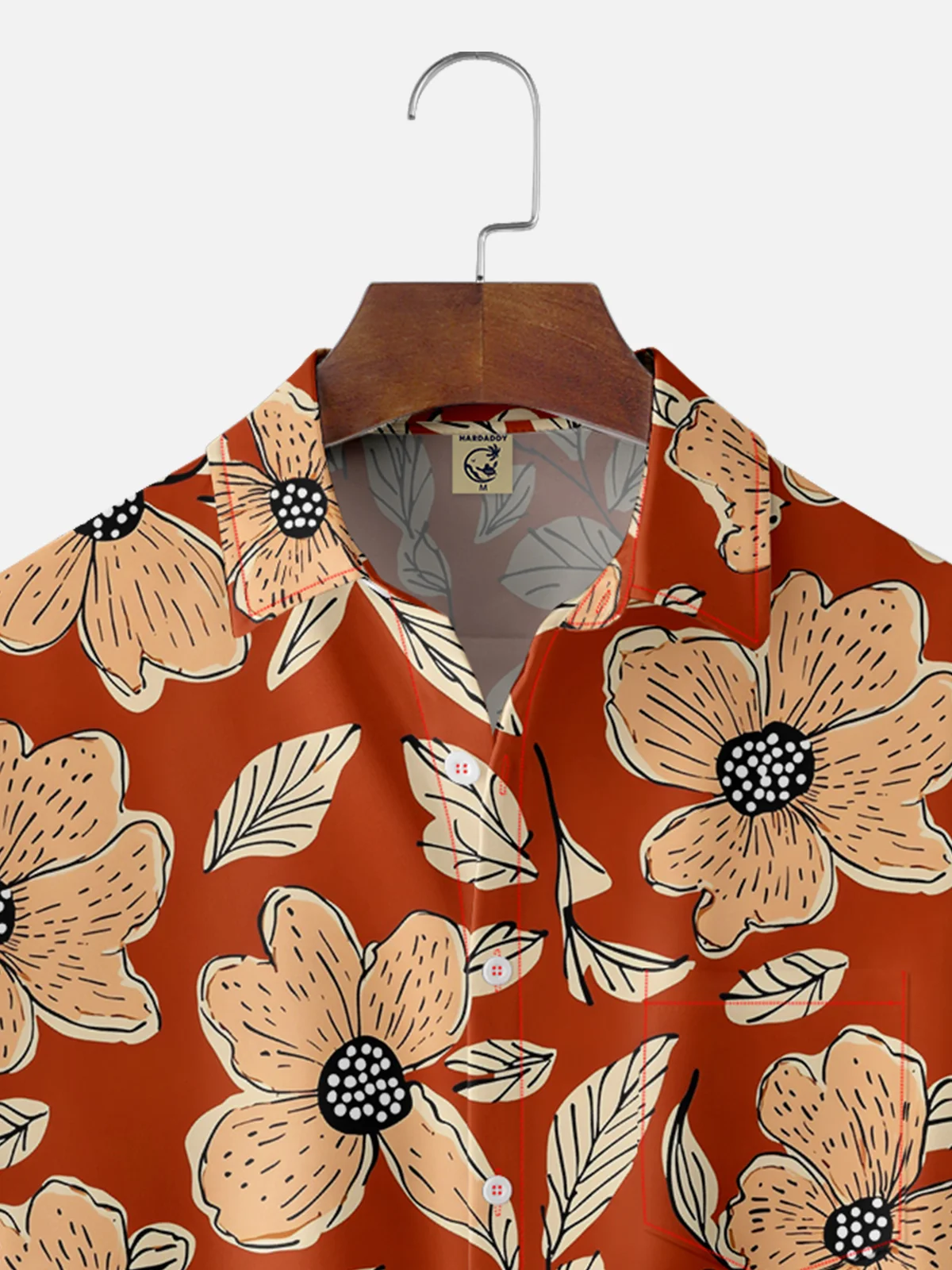 Moisture-wicking Floral Chest Pocket Hawaiian Shirt