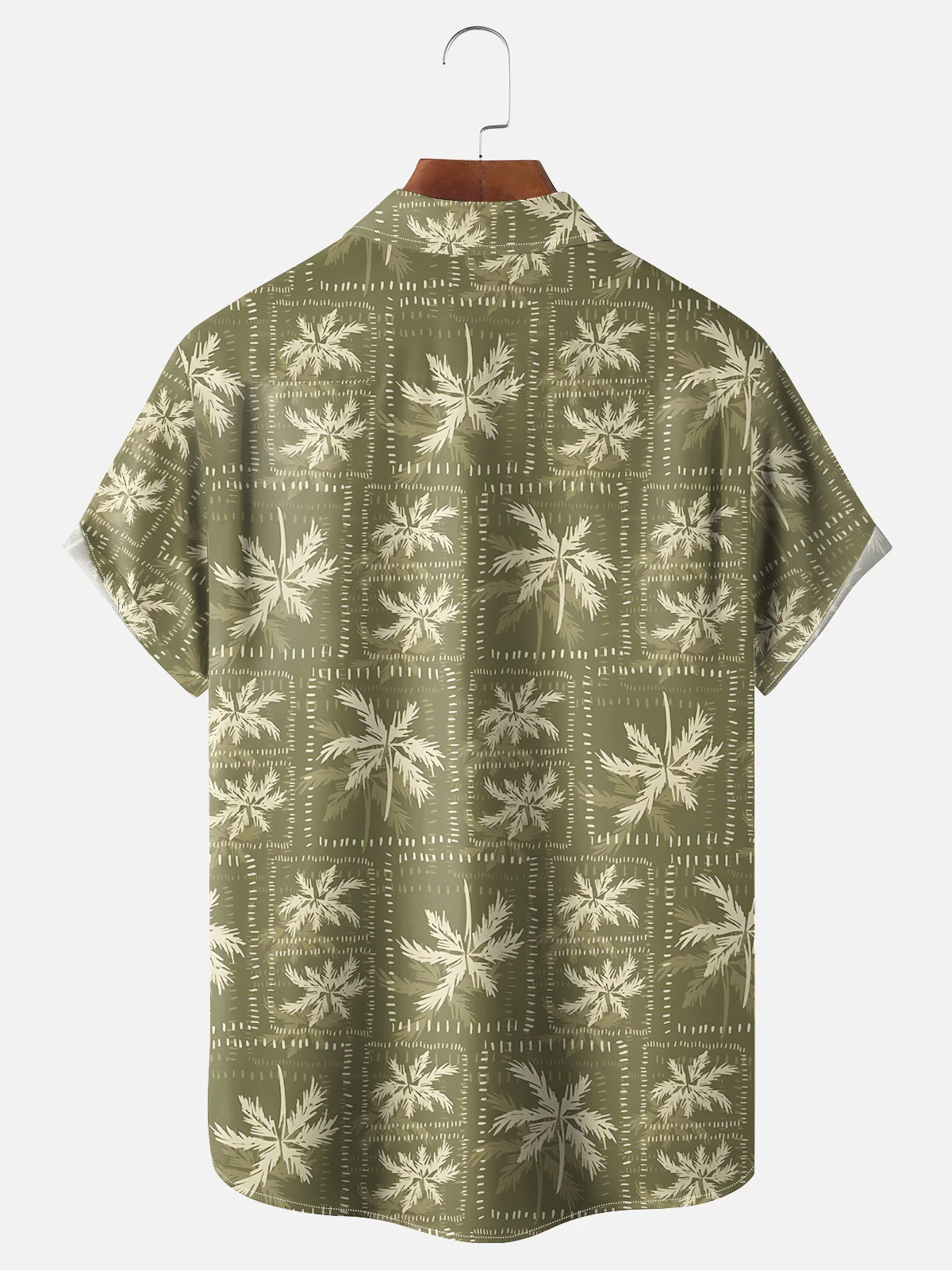 Moisture-wicking Funny Coconut Tree Chest Pocket Hawaiian Shirt