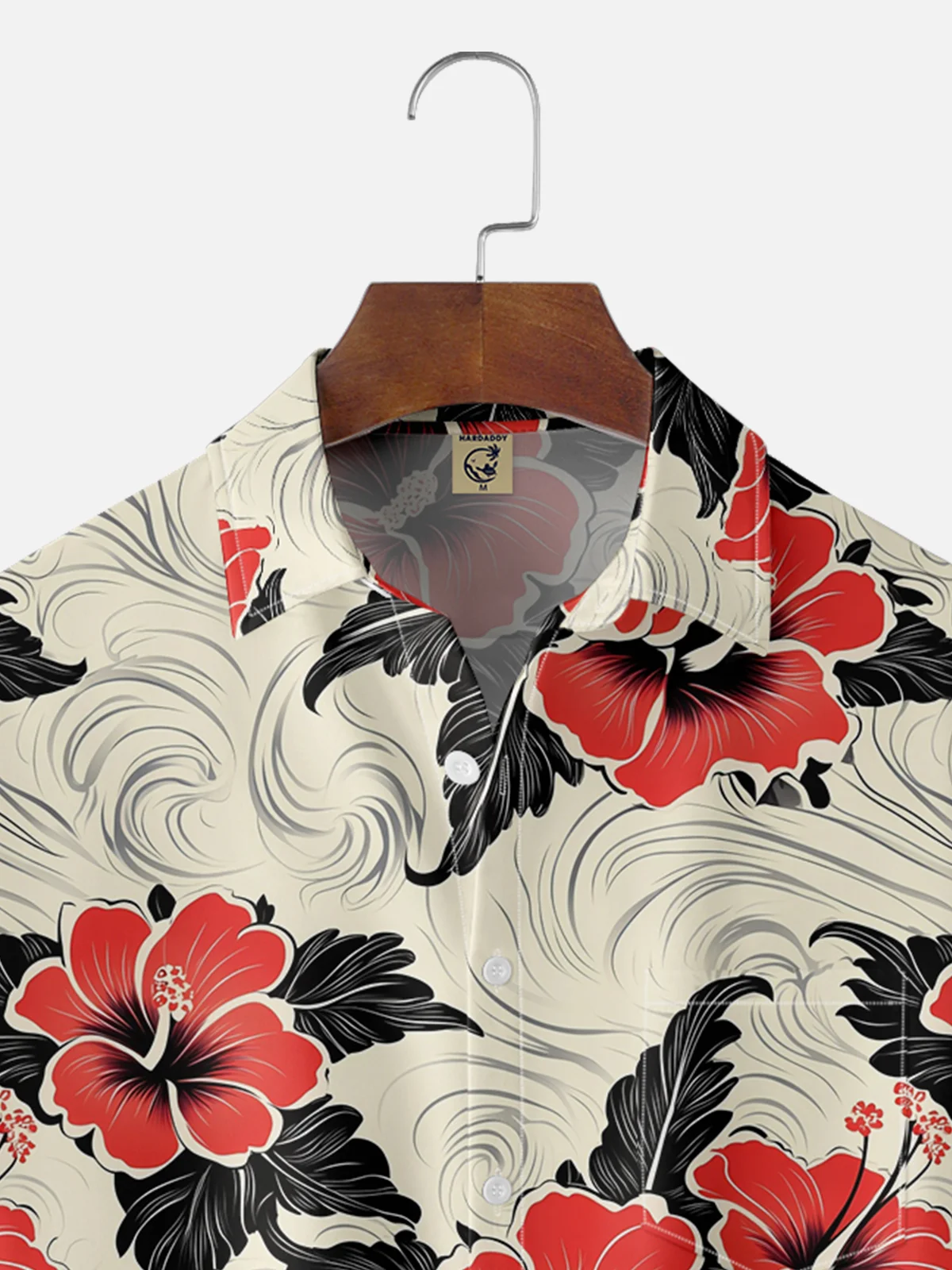 Moisture-wicking Floral Chest Pocket Hawaiian Shirt
