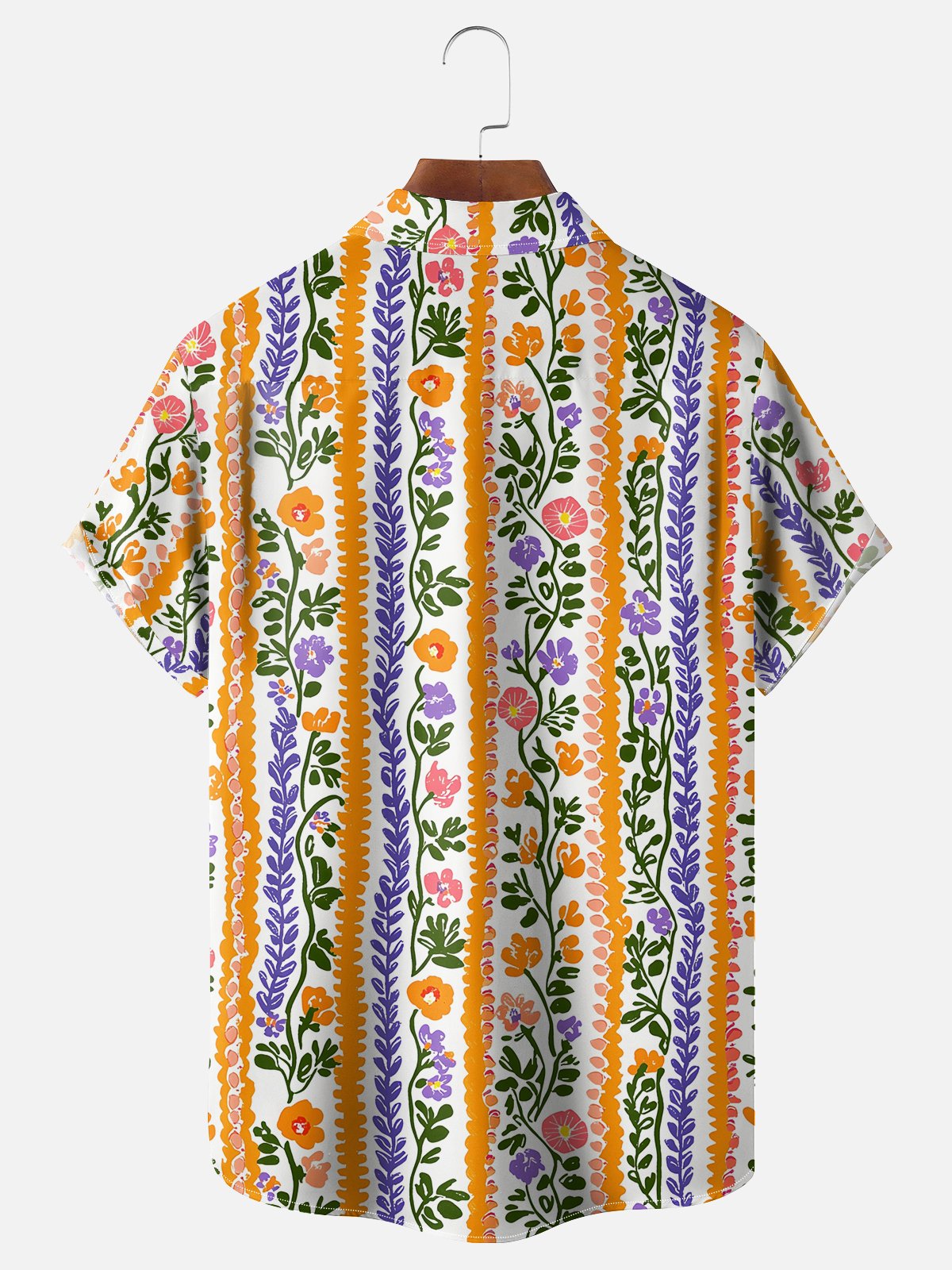 Moisture-wicking Floral Chest Pocket Hawaiian Shirt