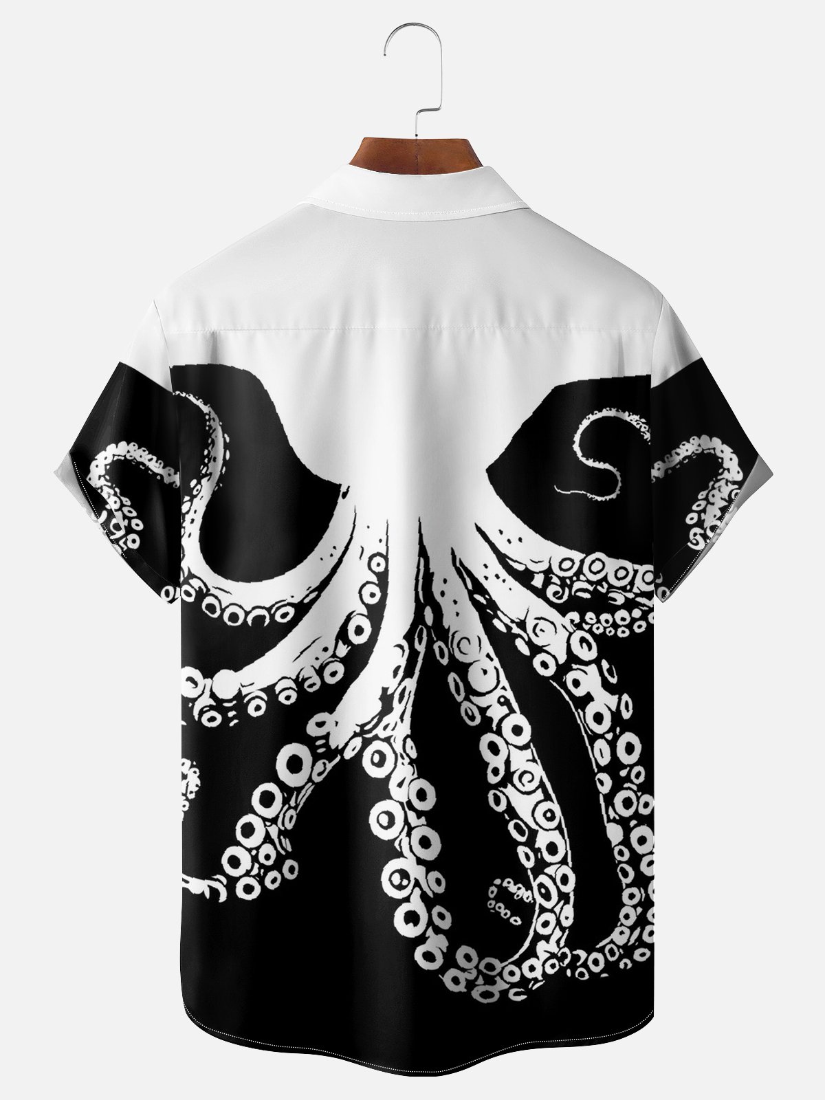 Moisture-wicking Octopus Chest Pocket Hawaiian Shirt