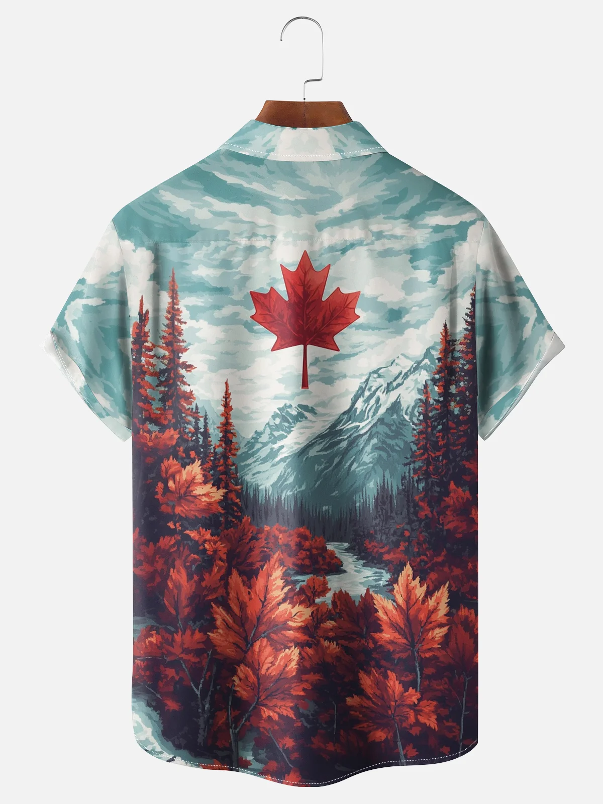 Moisture-wicking Canada Day Chest Pocket Casual Shirt