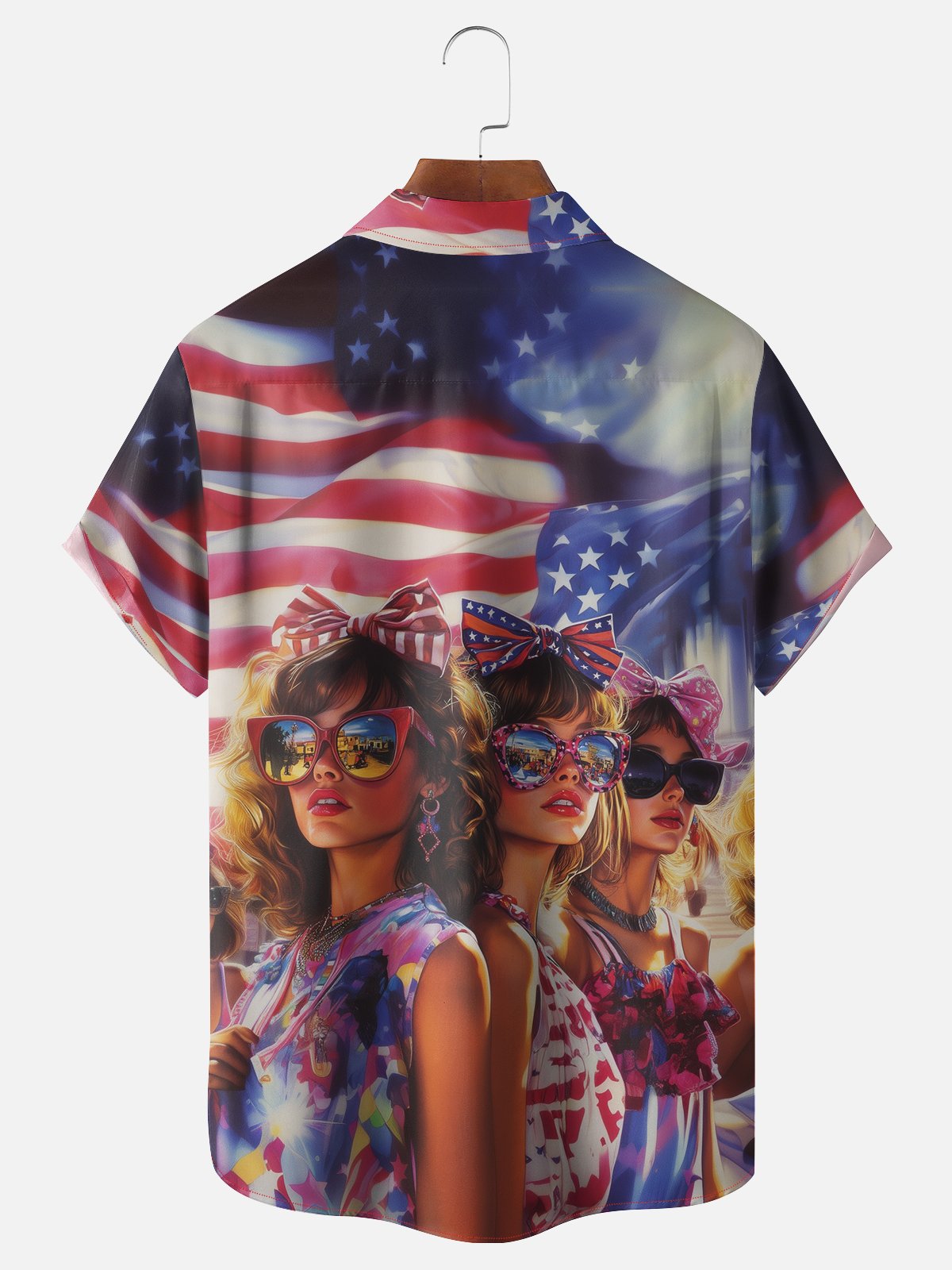 Moisture-wicking American Beauty Chest Pocket Casual Shirt