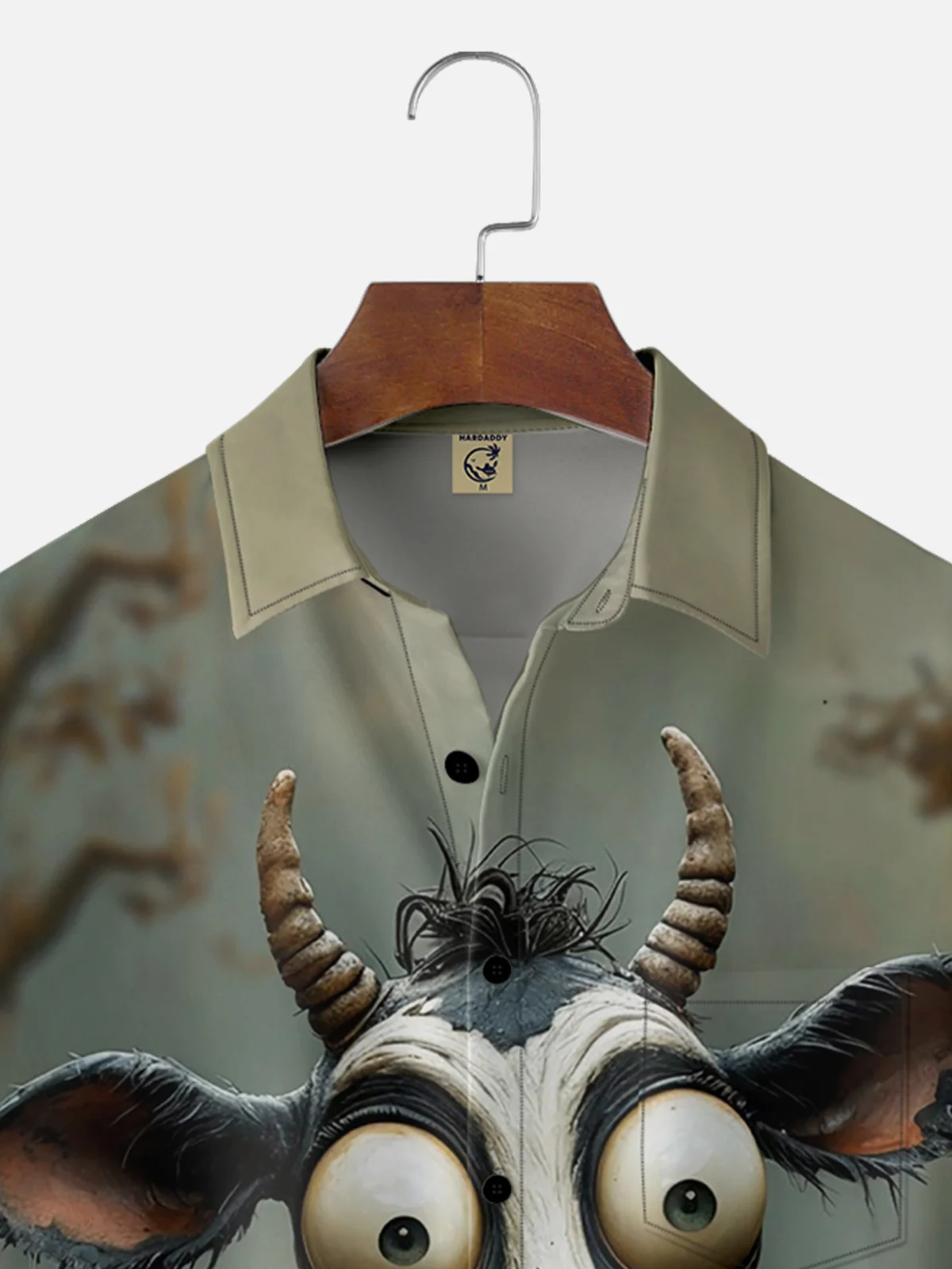 Moisture-wicking Coffee Drinking Cow Chest Pocket Hawaiian Shirt