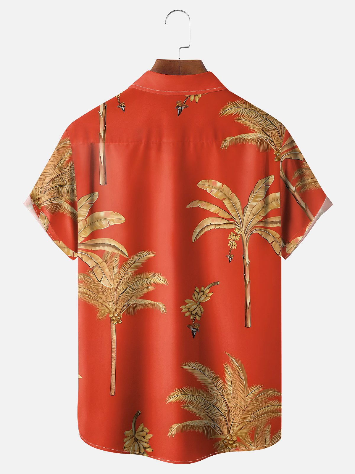 Moisture-wicking Fantasy Fun Banana Tree Chest Pocket Hawaiian Shirt