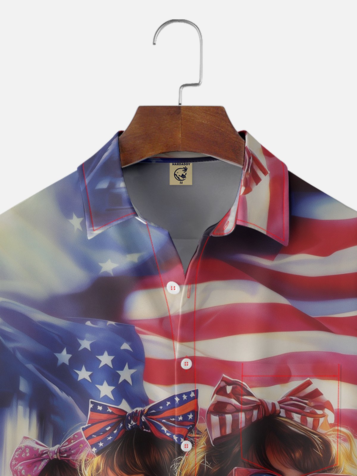 Moisture-wicking American Beauty Chest Pocket Casual Shirt
