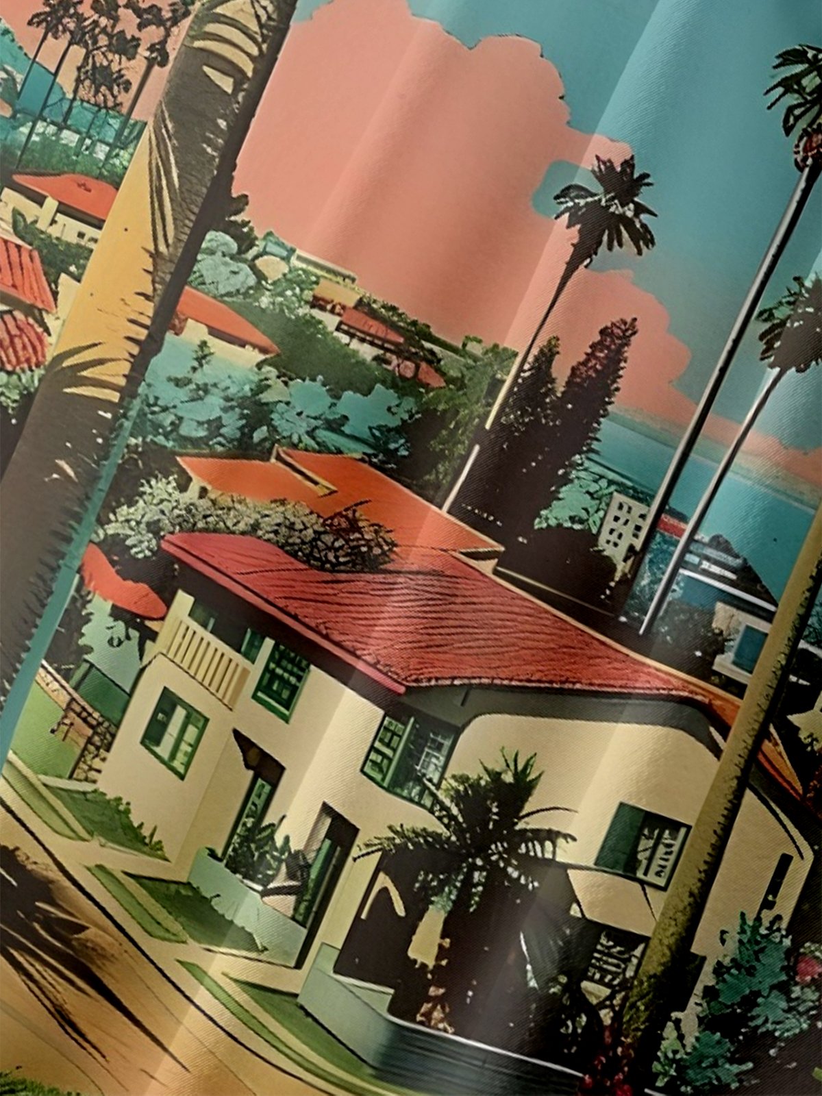 Hardaddy X Artist Clayziq Moisture-wicking Beach Tropical Palm Chest Pocket Hawaiian Shirt