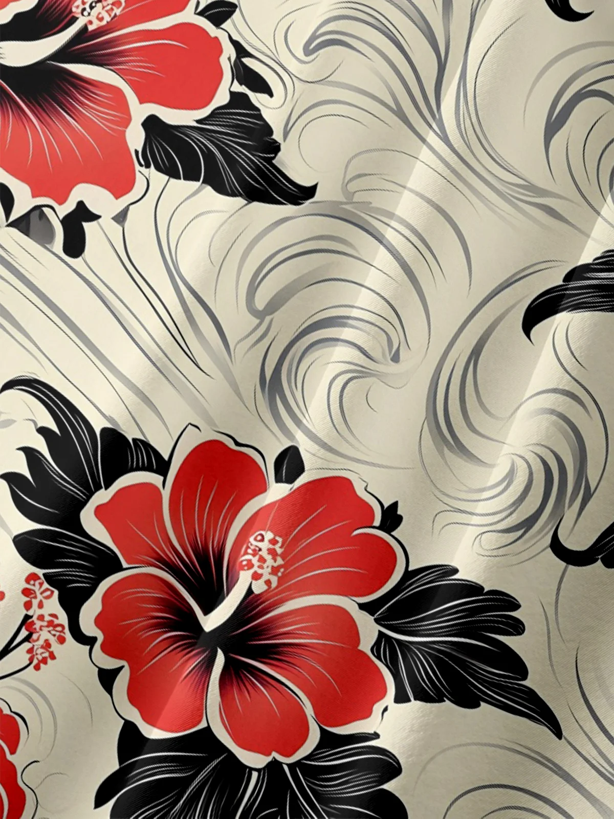 Moisture-wicking Floral Chest Pocket Hawaiian Shirt