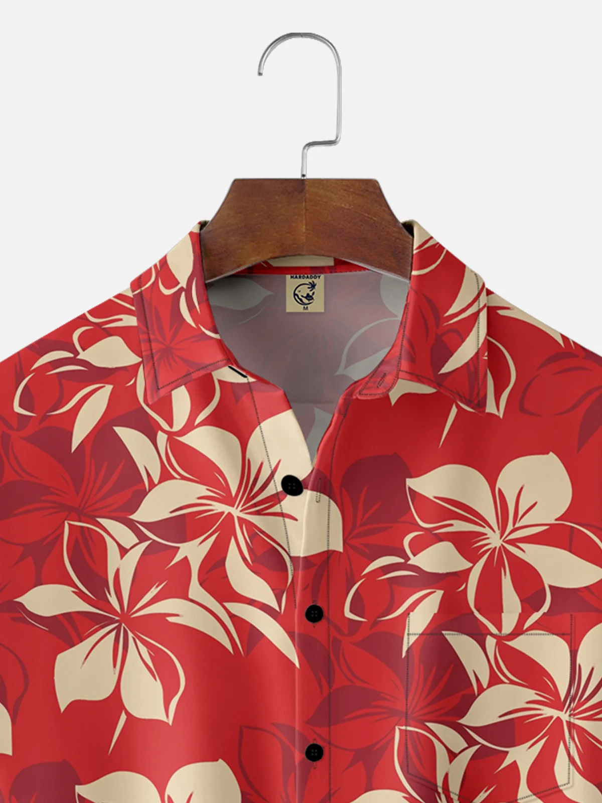 Moisture-wicking Floral Chest Pocket Hawaiian Shirt