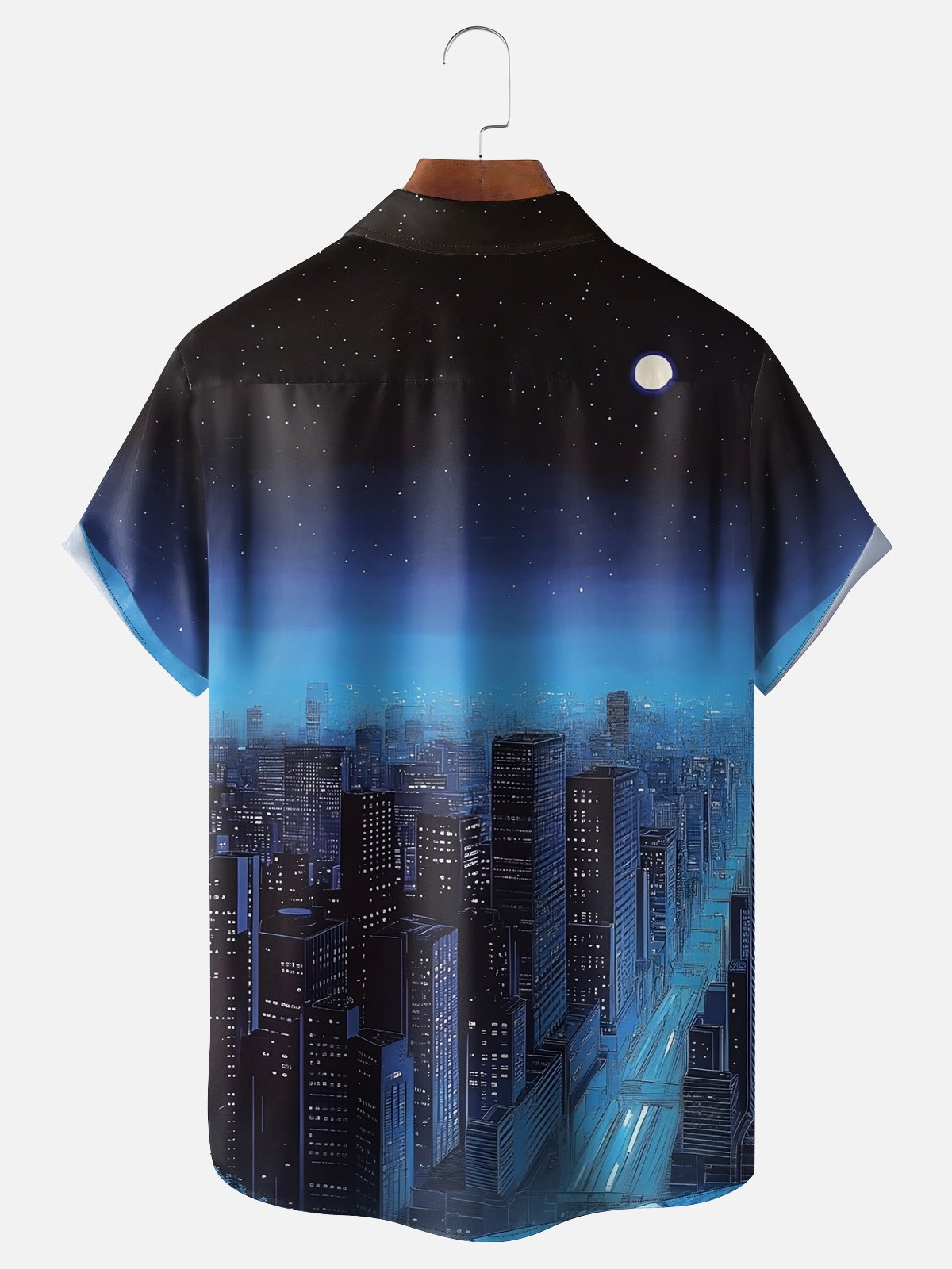 Hardaddy X Artist Clayziq Moisture-wicking Beach Building Scenery Chest Pocket Hawaiian Shirt