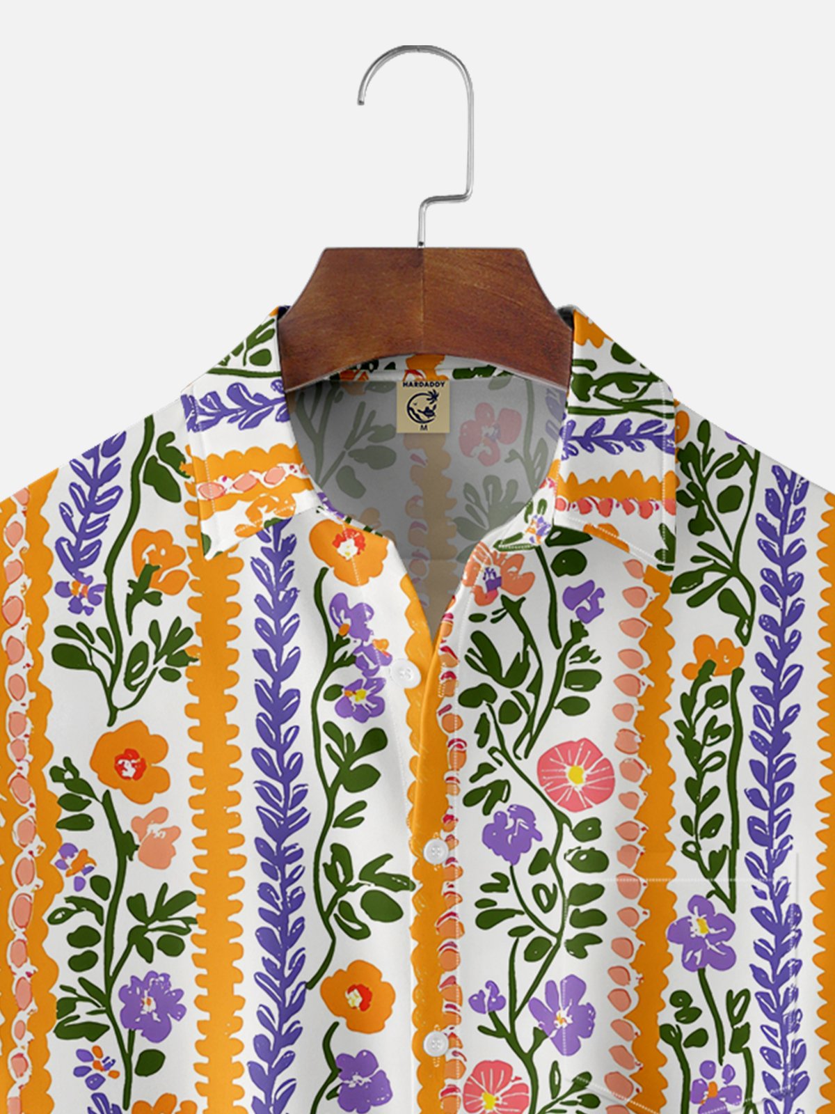 Moisture-wicking Floral Chest Pocket Hawaiian Shirt