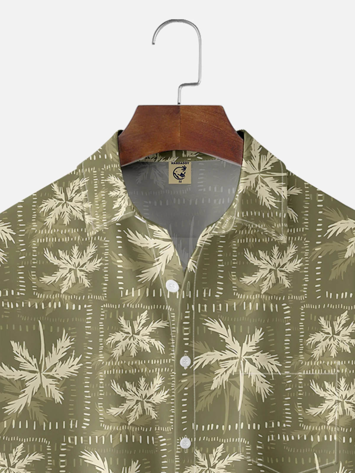 Moisture-wicking Funny Coconut Tree Chest Pocket Hawaiian Shirt