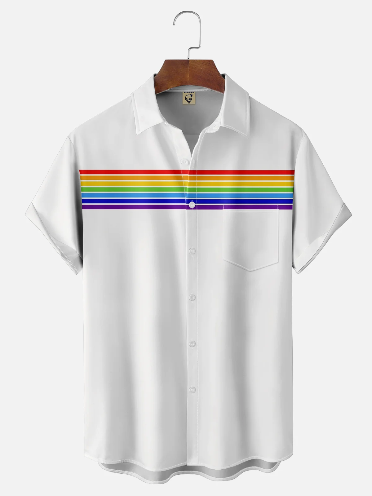 Moisture-wicking LGBT Prime Month Chest Pocket Casual Shirt