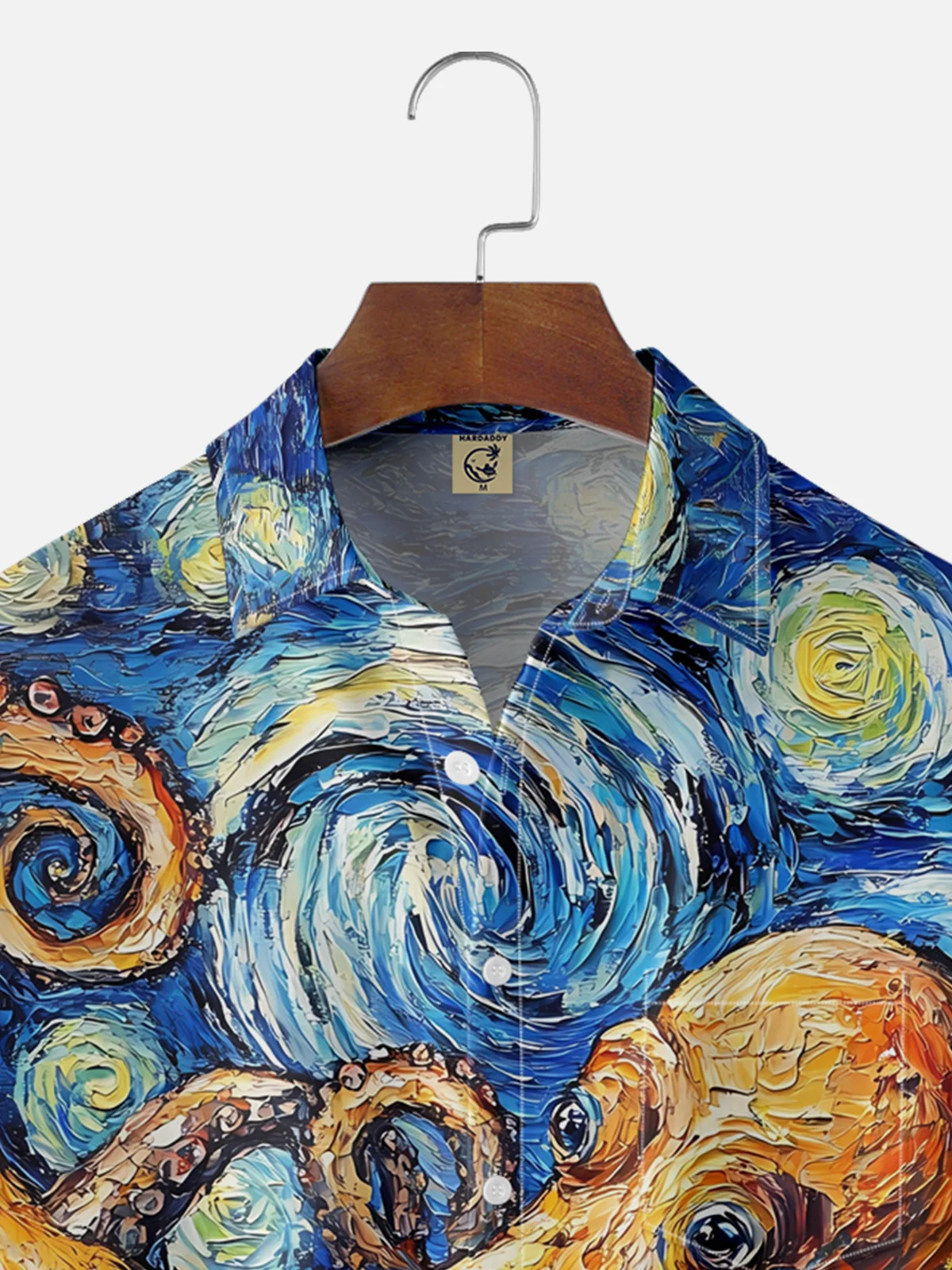 Moisture-wicking Octopus Chest Pocket Hawaiian Shirt