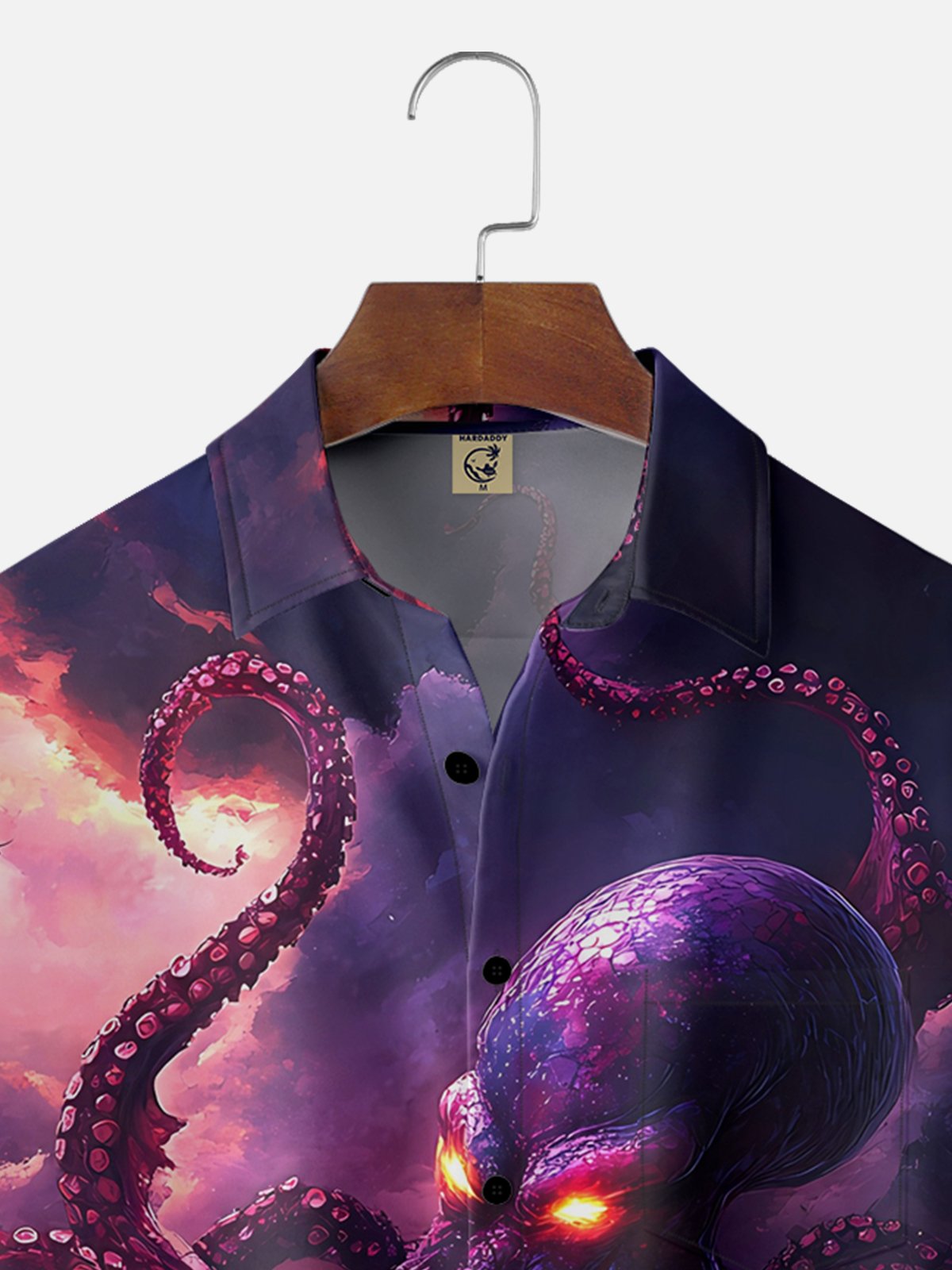 Moisture-wicking Octopus Chest Pocket Hawaiian Shirt