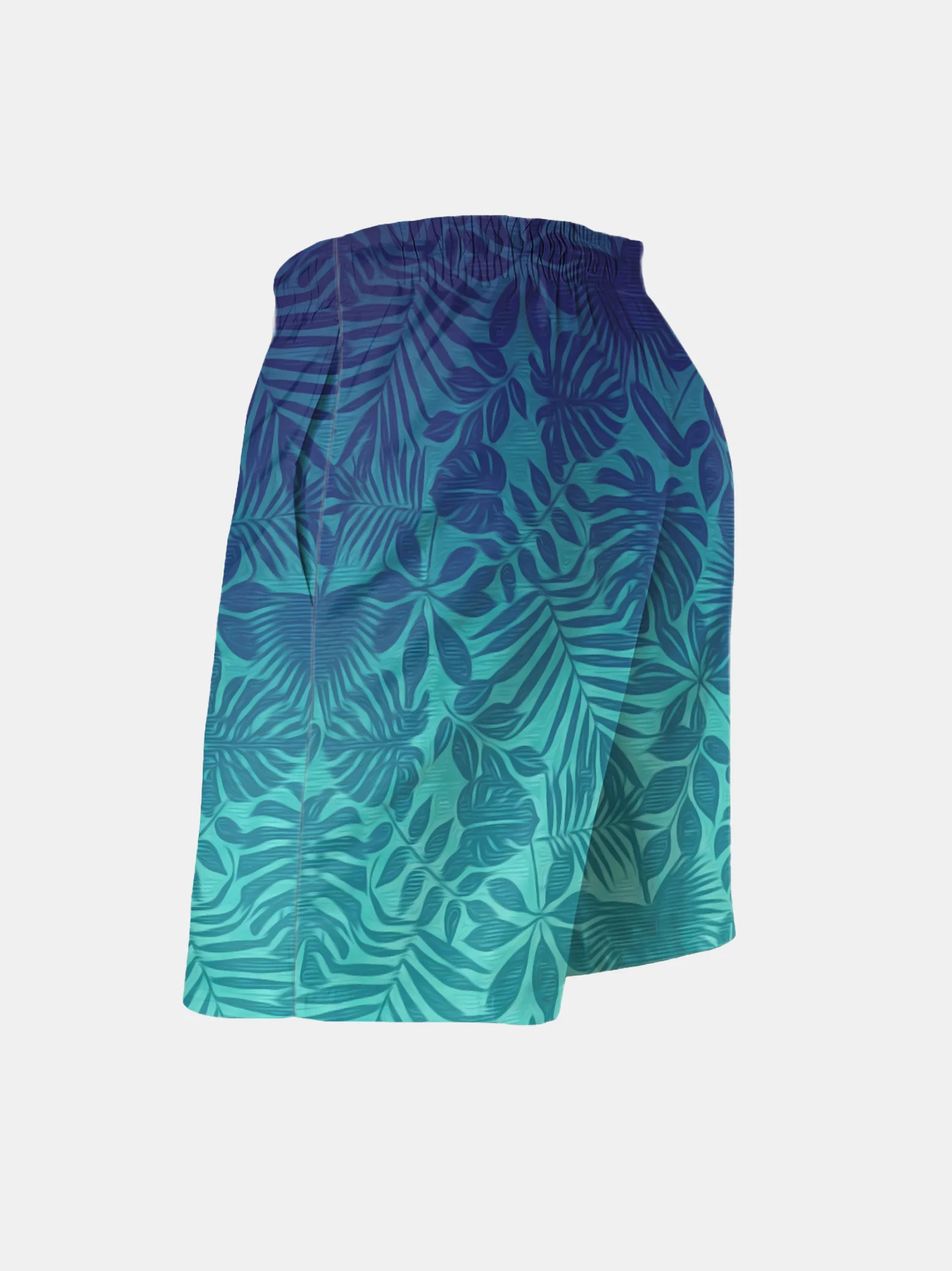 Men's Swim Trunks Hawaiian Tropical Palm Tree Beach Shorts with Pockets