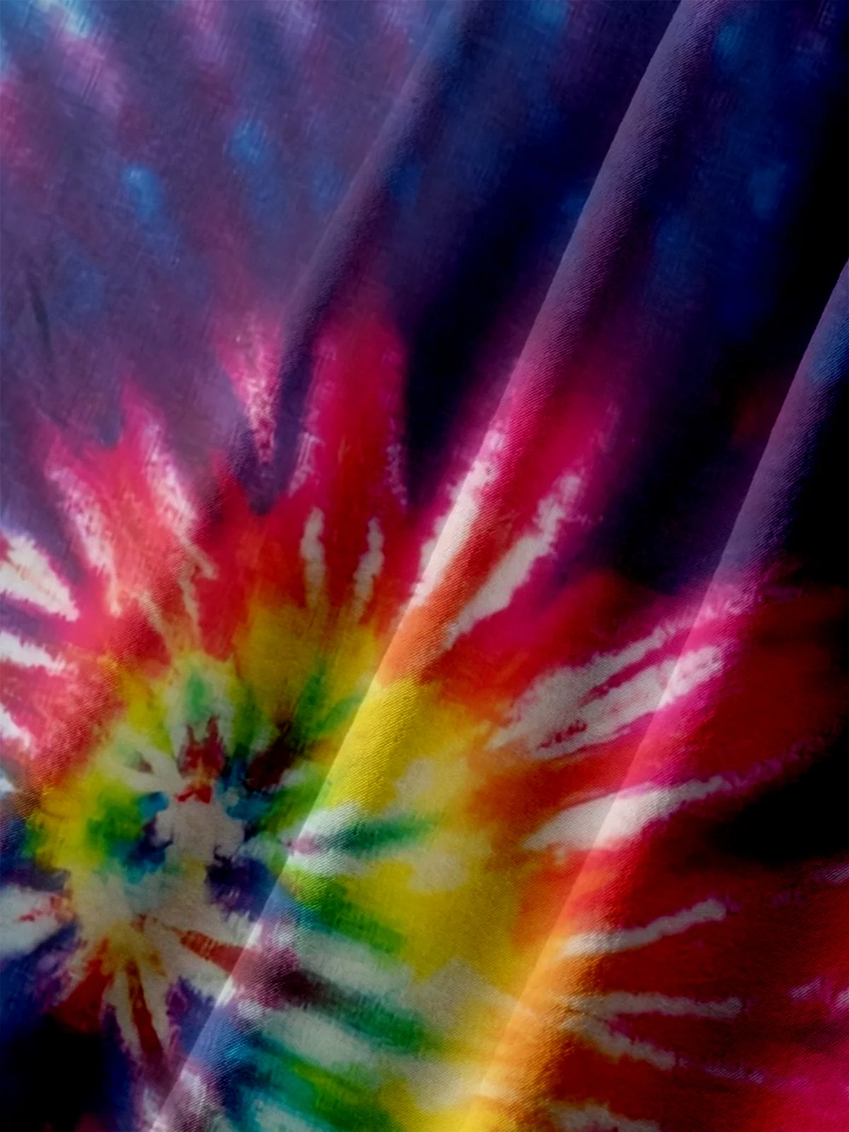 Big Size Moisture-wicking Hippie Tie Dye Chest Pocket Casual Shirt