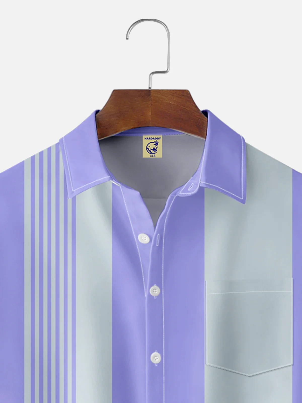 Big Size Moisture-wicking Color Block Chest Pocket Casual Shirt