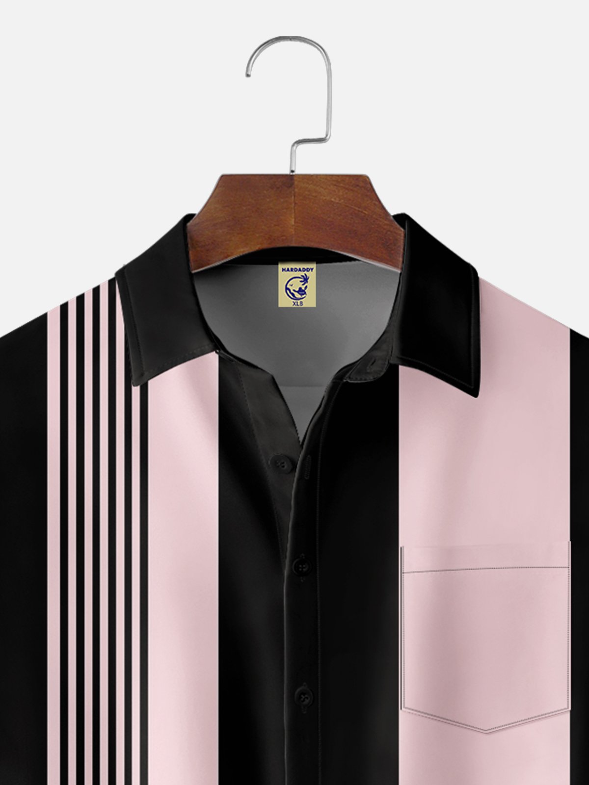 Big Size Moisture-wicking Color Block Chest Pocket Casual Shirt