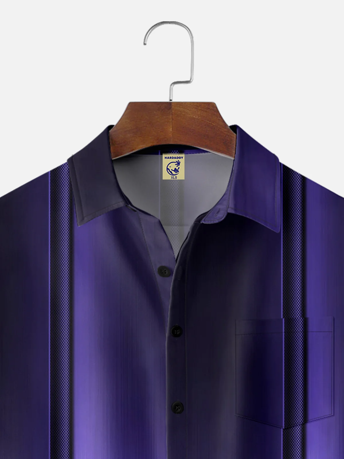 Big Size Moisture-wicking Gradient Color Chest Pocket Casual Shirt