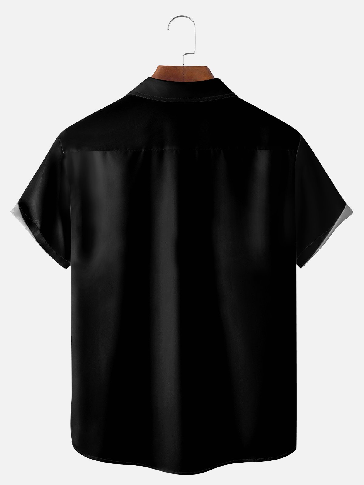 Big Size Moisture-wicking Poker Symbols Chest Pocket Bowling Shirt