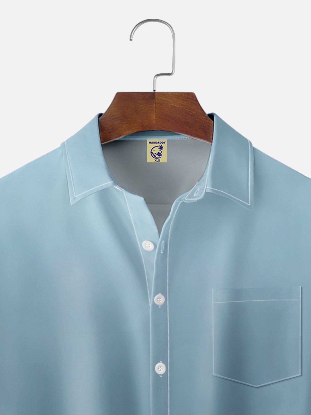 Big Size Moisture-wicking Gradient Color Chest Pocket Casual Shirt