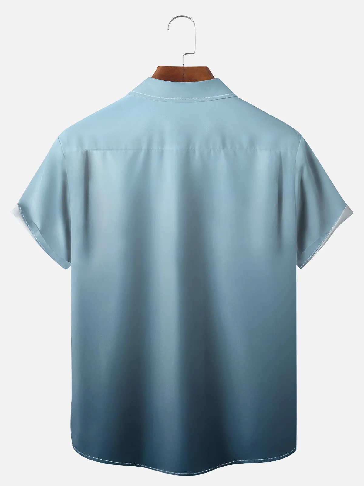 Big Size Moisture-wicking Gradient Color Chest Pocket Casual Shirt
