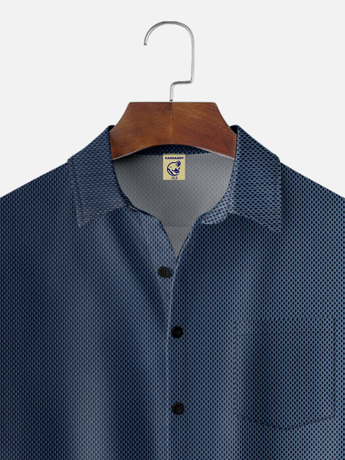 Big Size Moisture-wicking Gradient Color Chest Pocket Casual Shirt