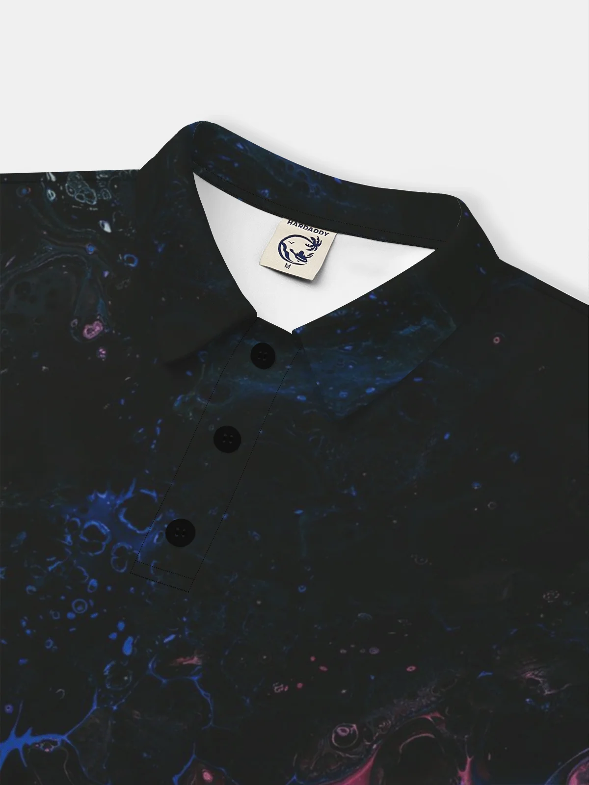 Moisture Wicking Gradient Color Abstract Stripes Short Sleeve Golf Polo