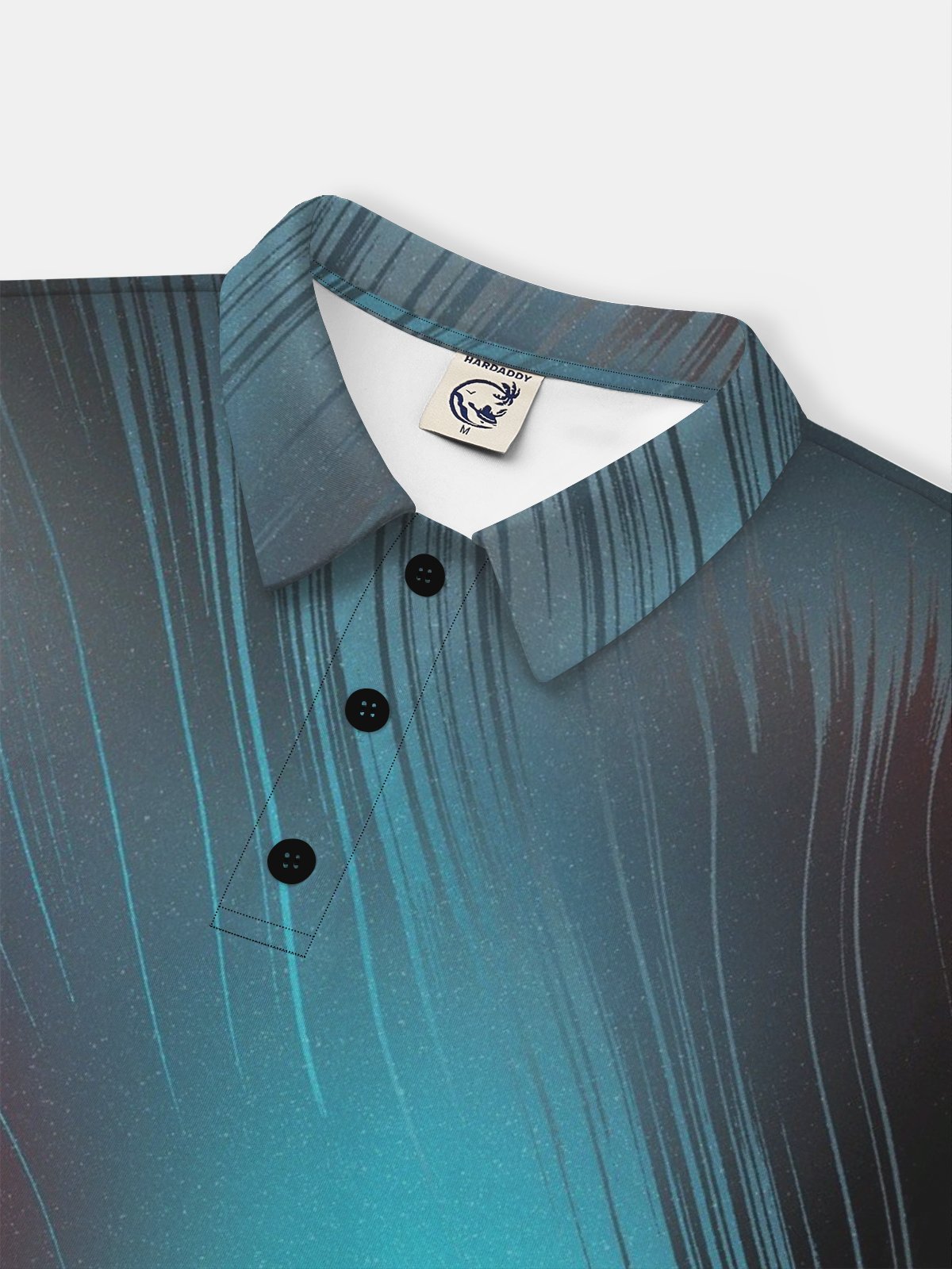 Moisture Wicking Abstract Gradient Color Stripes Short Sleeve Golf Polo