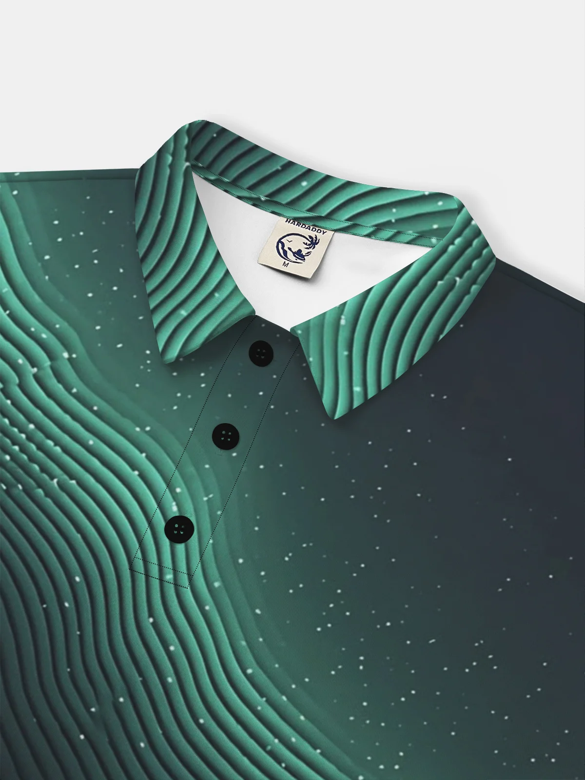 Moisture Wicking Ombre Abstract Stripes Short Sleeve Golf Polo
